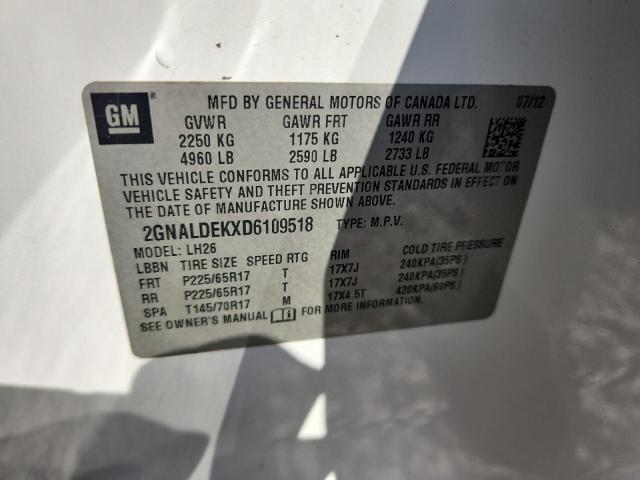 Продажа на аукционе авто 2013 Chevrolet Equinox, vin: 2GNALDEKXD6109518, номер лота: 61568066