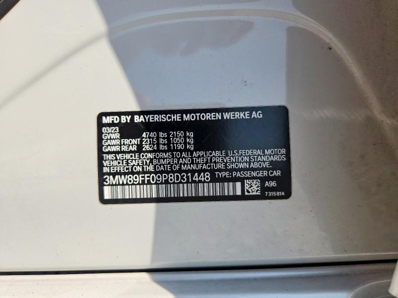 Auction sale of the 2023 Bmw 330xi, vin: 3MW89FF09P8D31448, lot number: 61915546