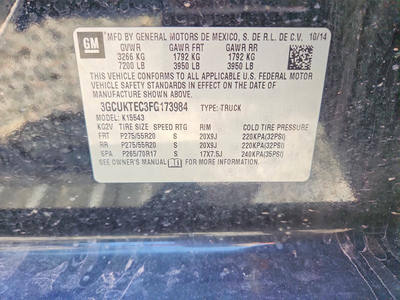 Продажа на аукционе авто 2015 Chevrolet Silverado, vin: 3GCUKTEC3FG173984, номер лота: 60622936