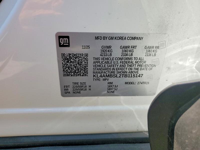 Aukcja sprzedaży 2026 Buick Encore Gx, vin: KL4AMBSL2TB115147, numer aukcji: 63355296