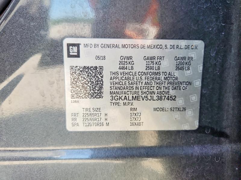 Aukcja sprzedaży 2018 Gmc Terrain, vin: 3GKALMEV5JL387452, numer aukcji: 61175056