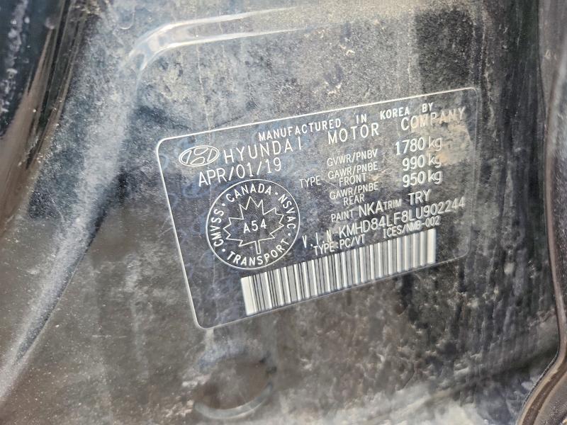 60389466 :رقم المزاد ، KMHD84LF8LU902244 vin ، 2020 Hyundai Elantra مزاد بيع