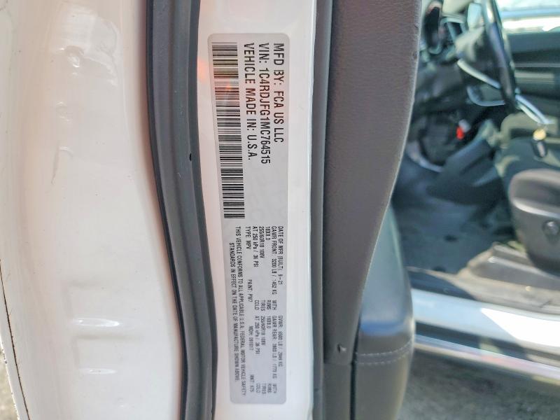 Aukcja sprzedaży 2021 Dodge Durango, vin: 1C4RDJFG1MC764515, numer aukcji: 61344626