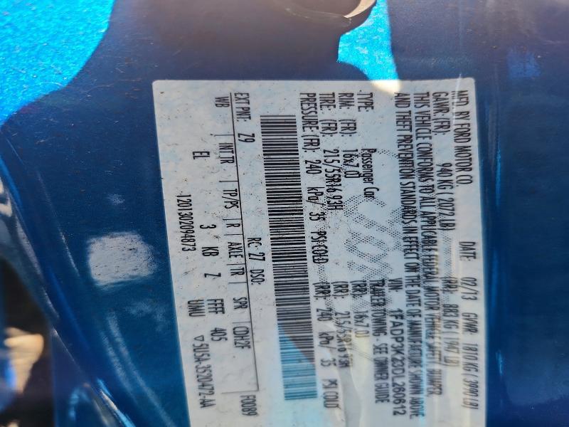 Продаж на аукціоні авто 2013 Ford Focus, vin: 1FADP3K23DL260612, номер лоту: 59871776