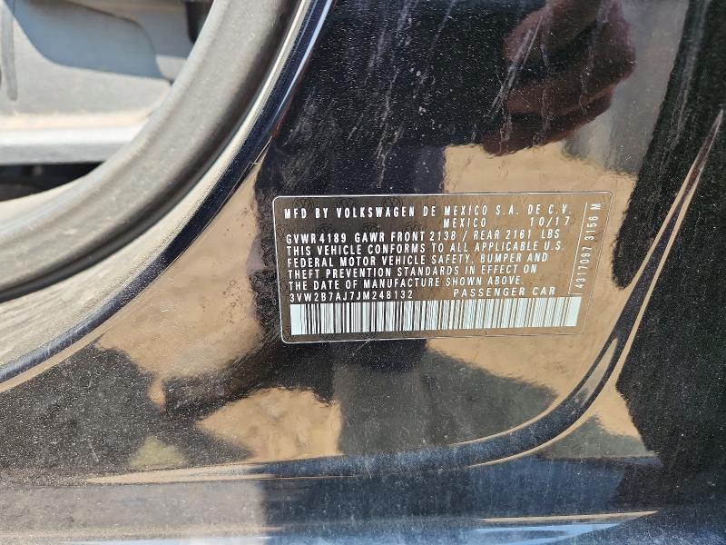 Продажа на аукционе авто 2018 Volkswagen Jetta, vin: 3VW2B7AJ7JM248132, номер лота: 62417546