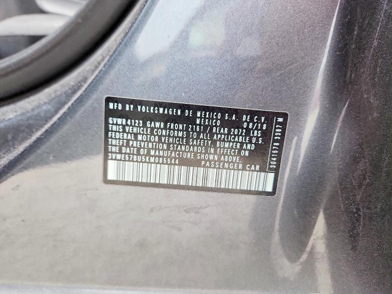 Aukcja sprzedaży 2019 Volkswagen Jetta, vin: 3VWE57BU5KM085544, numer aukcji: 61036236