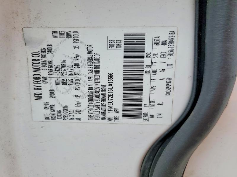 60254316 :رقم المزاد ، 1FMEU72E16UA15566 vin ، 2006 Ford Explorer مزاد بيع