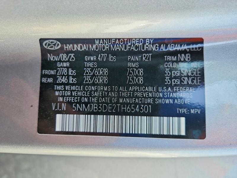 Продажа на аукционе авто 2026 Hyundai Tucson, vin: 5NMJB3DE2TH654301, номер лота: 60312296