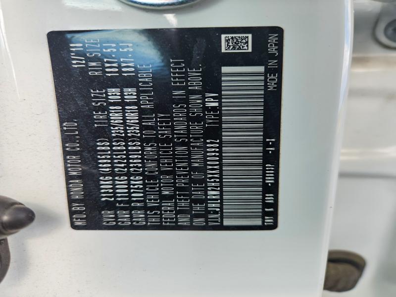 Aukcja sprzedaży 2019 Honda Cr-v, vin: JHLRW2H5XKX009982, numer aukcji: 60207056
