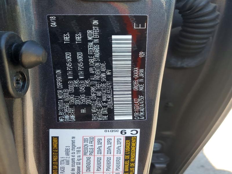 60960396 :رقم المزاد ، JTEBU5JR0J5574797 vin ، 2018 Toyota 4runner مزاد بيع