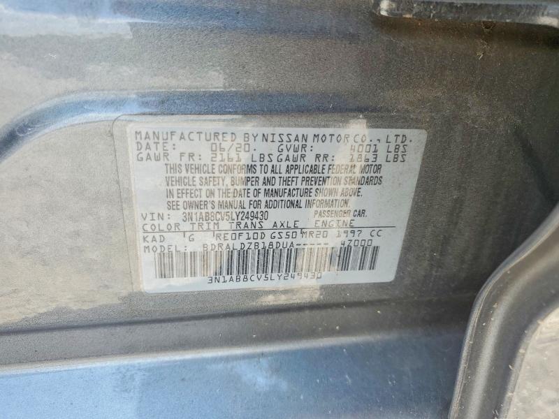 Продаж на аукціоні авто 2020 Nissan Sentra, vin: 3N1AB8CV5LY249430, номер лоту: 62209126