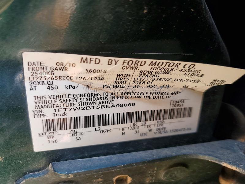 Aukcja sprzedaży 2011 Ford F250, vin: 1FT7W2BT5BEA98089, numer aukcji: 59376146