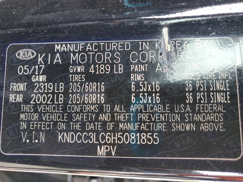 61681096 :رقم المزاد ، KNDCC3LC6H5081855 vin ، 2017 Kia Niro مزاد بيع
