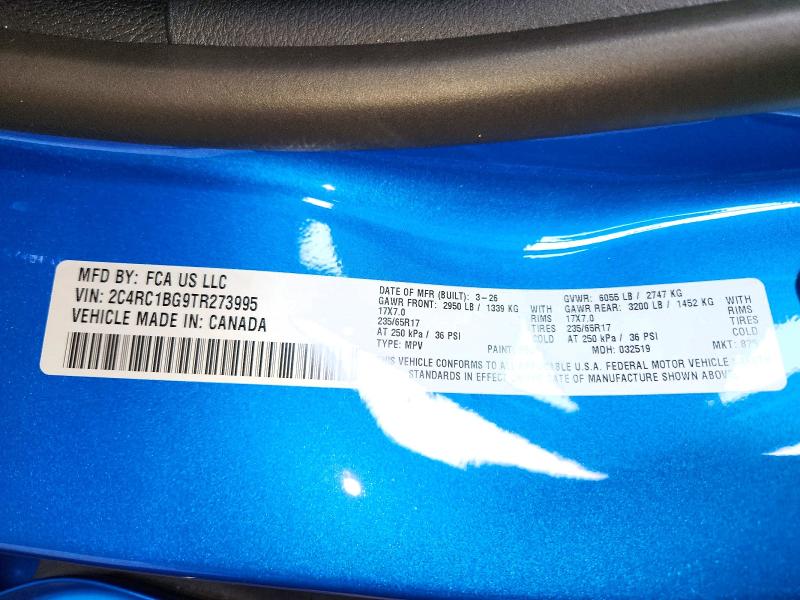 2026 Chrysler Pacifica მანქანა იყიდება აუქციონზე, vin: 2C4RC1BG9TR273995, აუქციონის ნომერი: 61311126