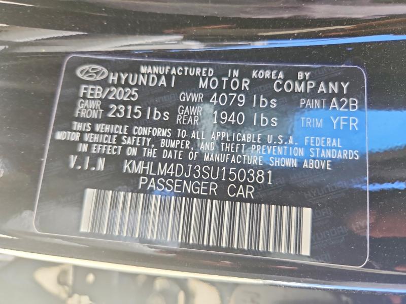 Продаж на аукціоні авто 2025 Hyundai Elantra Hybrid, vin: KMHLM4DJ3SU150381, номер лоту: 61160096