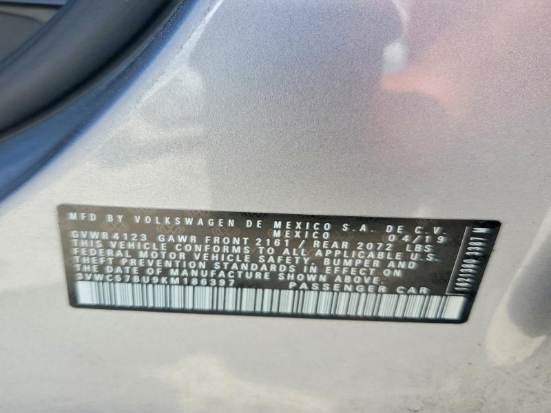 Продажа на аукционе авто 2019 Volkswagen Jetta, vin: 3VWC57BU9KM186397, номер лота: 61904556