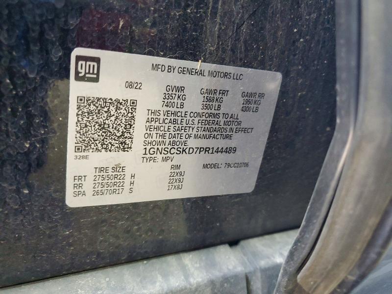 Aukcja sprzedaży 2023 Chevrolet Tahoe, vin: 1GNSCSKD7PR144489, numer aukcji: 63481576