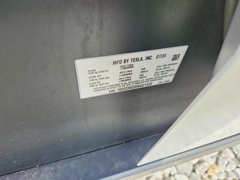 Aukcja sprzedaży 2024 Tesla Cybertruck, vin: 7G2CEHED5RA021539, numer aukcji: 61570916