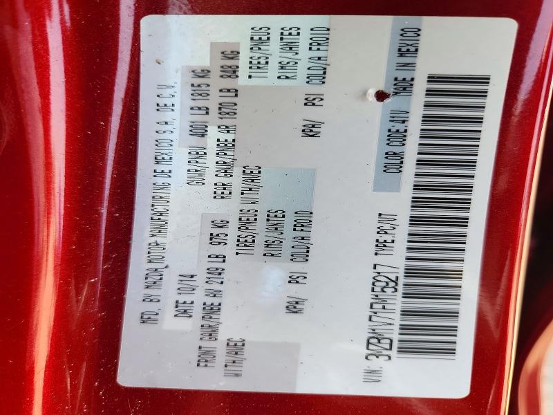 Aukcja sprzedaży 2015 Mazda 3, vin: 3MZBM1V71FM159217, numer aukcji: 61515586