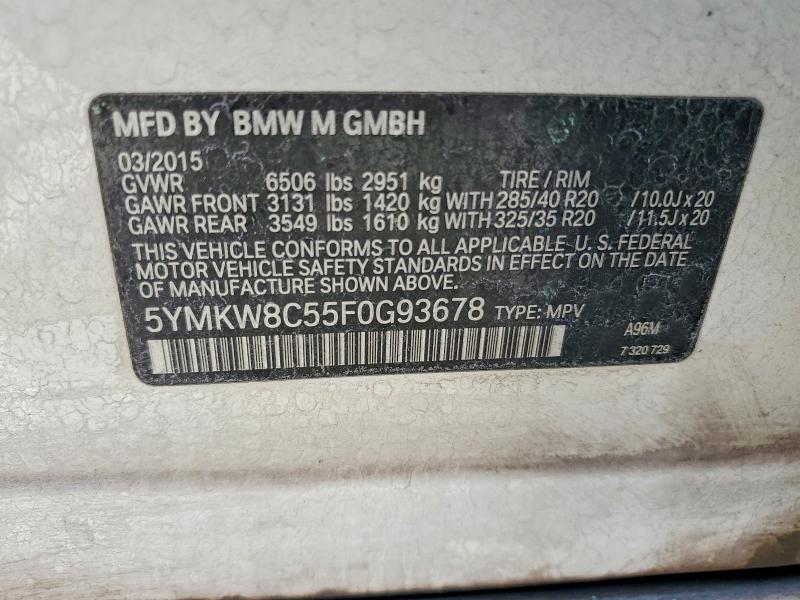 Aukcja sprzedaży 2015 Bmw X6, vin: 5YMKW8C55F0G93678, numer aukcji: 60457556