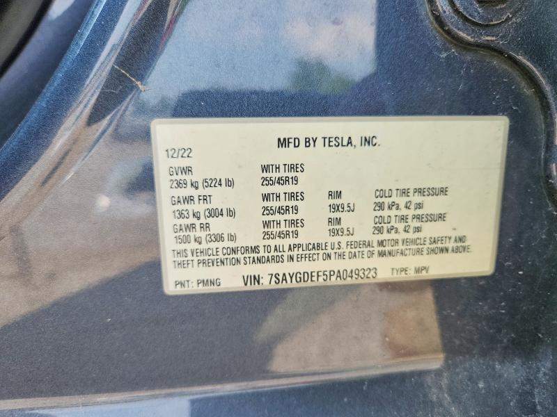 Продажа на аукционе авто 2023 Tesla Model Y, vin: 7SAYGDEF5PA049323, номер лота: 61593086