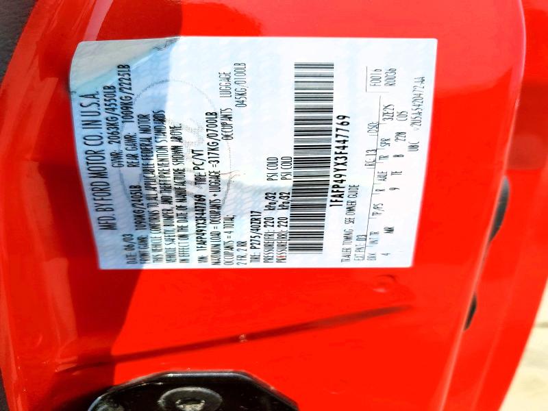 Aukcja sprzedaży 2003 Ford Mustang, vin: 1FAFP49YX3F447769, numer aukcji: 60983416