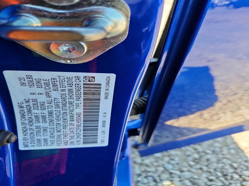 Продажа на аукционе авто 2020 Honda Civic, vin: 2HGFC2F88LH593490, номер лота: 60464276