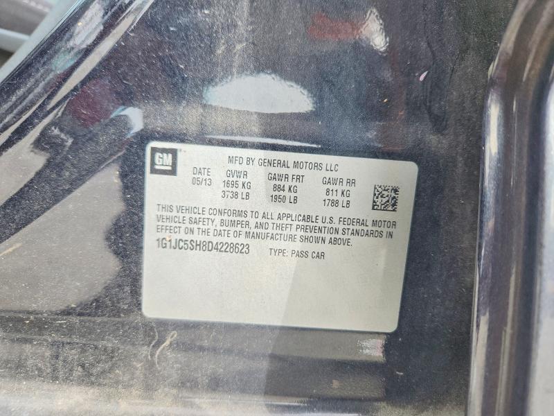 Продаж на аукціоні авто 2013 Chevrolet Sonic, vin: 1G1JC5SH8D4228623, номер лоту: 61207006