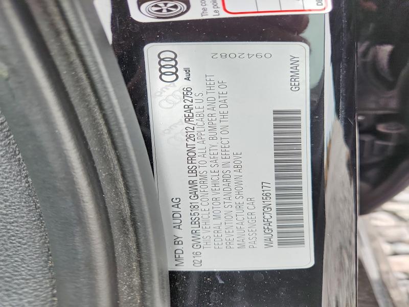 Продажа на аукционе авто 2016 Audi A6, vin: WAUGFAFC7GN156177, номер лота: 61944086