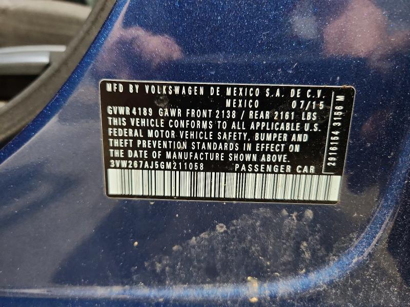 Aukcja sprzedaży 2016 Volkswagen Jetta, vin: 3VW267AJ5GM211058, numer aukcji: 60551766