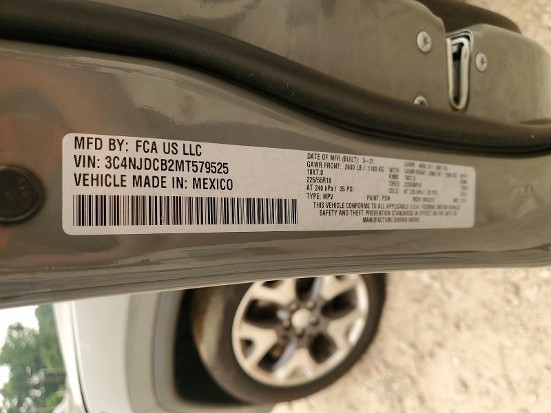 Aukcja sprzedaży 2021 Jeep Compass, vin: 3C4NJDCB2MT579525, numer aukcji: 61038756