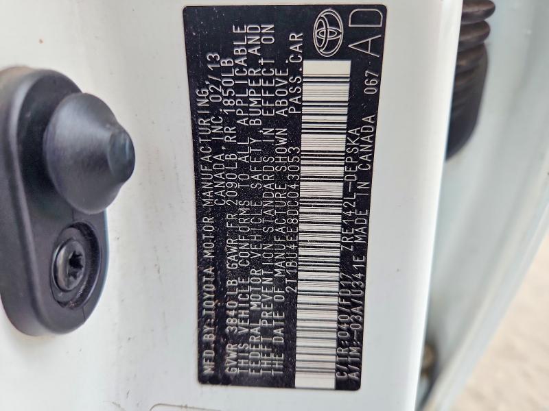 2013 Toyota Corolla მანქანა იყიდება აუქციონზე, vin: 2T1BU4EE8DC043053, აუქციონის ნომერი: 59392296