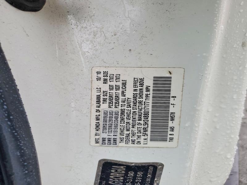 60925026 :رقم المزاد ، 5FNRL5H24BB017177 vin ، 2011 Honda Odyssey مزاد بيع