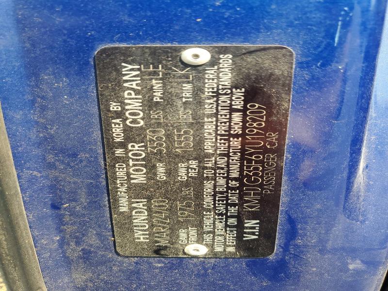 Aukcja sprzedaży 2000 Hyundai Tiburon, vin: KMHJG35F6YU198209, numer aukcji: 60032326