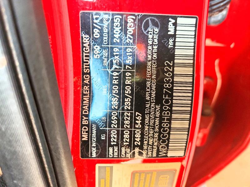 63362516 :رقم المزاد ، WDCGG8HB9CF783622 vin ، 2012 Mercedes-benz Glk مزاد بيع