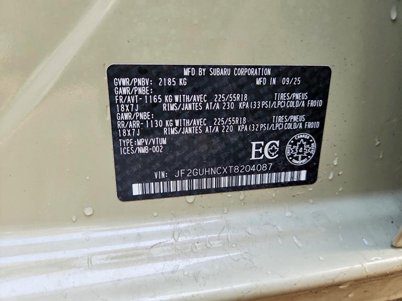 Продажа на аукционе авто 2026 Subaru Crosstrek, vin: JF2GUHNCXT8204087, номер лота: 61581706