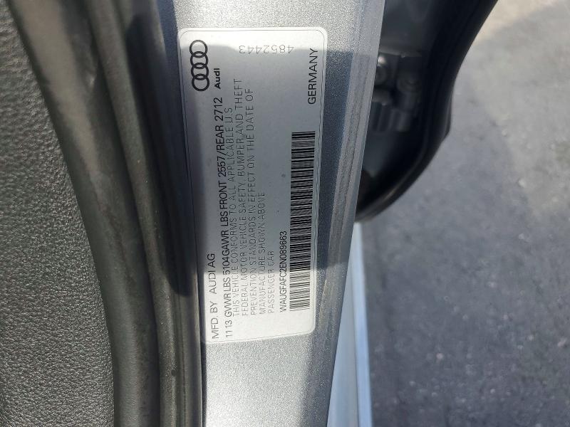 2014 Audi A6 მანქანა იყიდება აუქციონზე, vin: WAUGFAFC2EN089663, აუქციონის ნომერი: 85461935