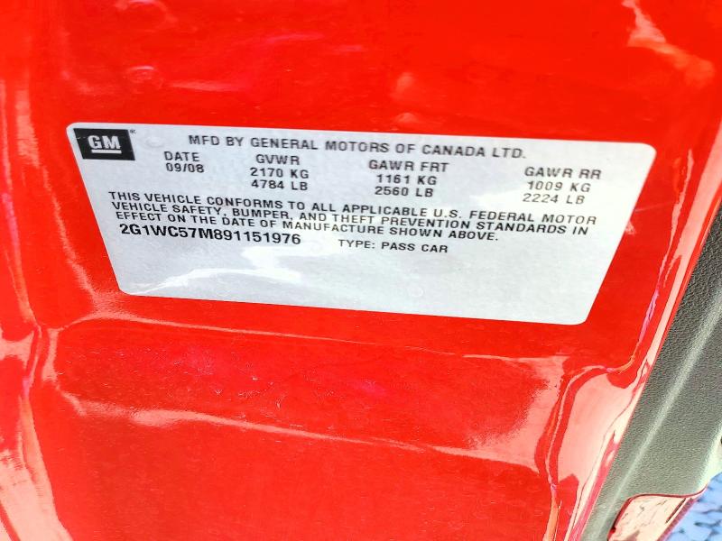 Продаж на аукціоні авто 2009 Chevrolet Impala, vin: 2G1WC57M891151976, номер лоту: 85984625