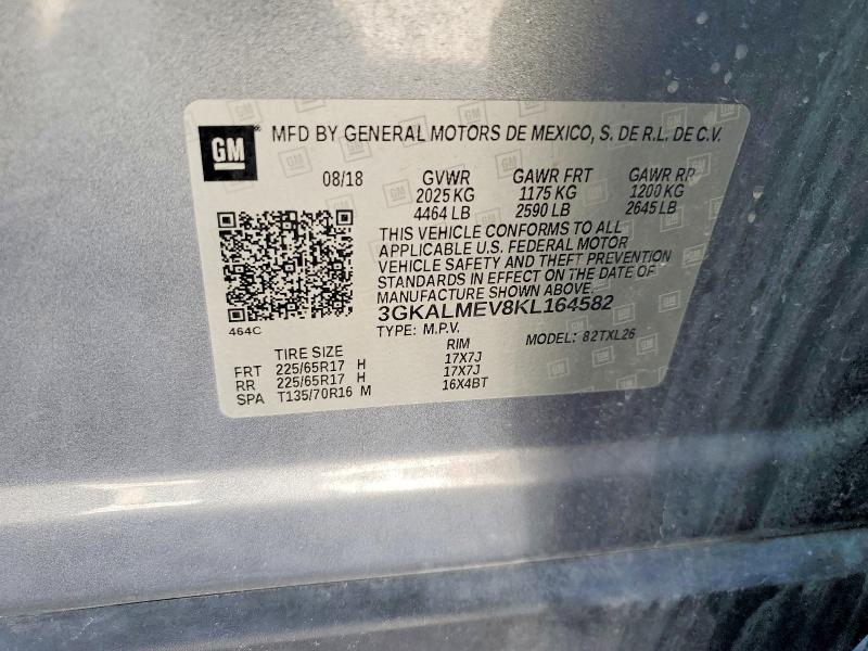 2019 Gmc Terrain მანქანა იყიდება აუქციონზე, vin: 3GKALMEV8KL164582, აუქციონის ნომერი: 59219196