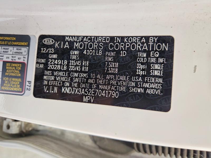 Aukcja sprzedaży 2014 Kia Soul, vin: KNDJX3A52E7041790, numer aukcji: 59921026