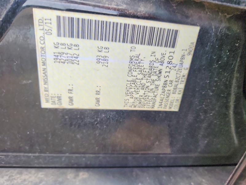 Продаж на аукціоні авто 2011 Nissan Altima, vin: 1N4AL2AP8BN512801, номер лоту: 61142776