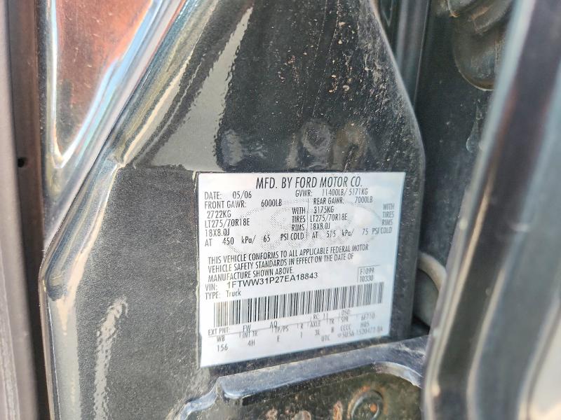 Aukcja sprzedaży 2007 Ford F350, vin: 1FTWW31P27EA18843, numer aukcji: 61490706