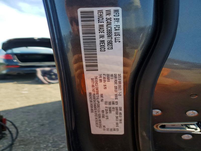 77249205 :رقم المزاد ، 3C4NJCBB6NT198273 vin ، 2022 Jeep Compass مزاد بيع