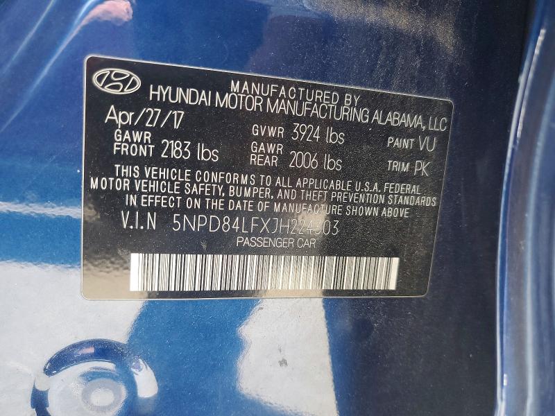 Продаж на аукціоні авто 2018 Hyundai Elantra, vin: 5NPD84LFXJH224303, номер лоту: 60871106