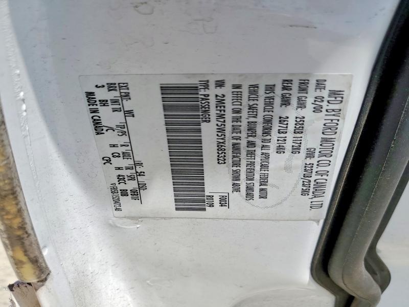 Продажа на аукционе авто 2000 Mercury Grand Marquis, vin: 2MEFM75W5YX685323, номер лота: 59714606