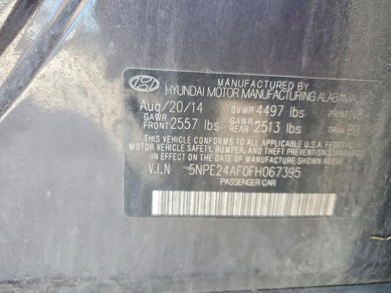 2015 Hyundai Sonata მანქანა იყიდება აუქციონზე, vin: 5NPE24AF0FH067395, აუქციონის ნომერი: 60221096