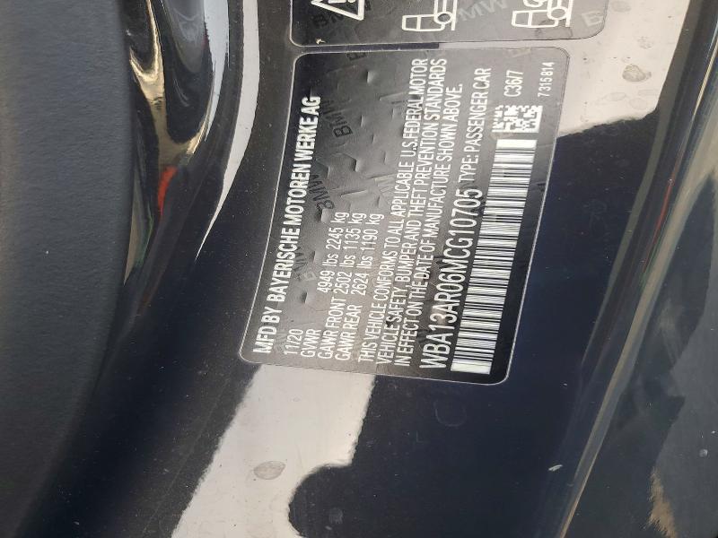 Aukcja sprzedaży 2021 Bmw M440xi, vin: WBA13AR06MCG10705, numer aukcji: 60369196