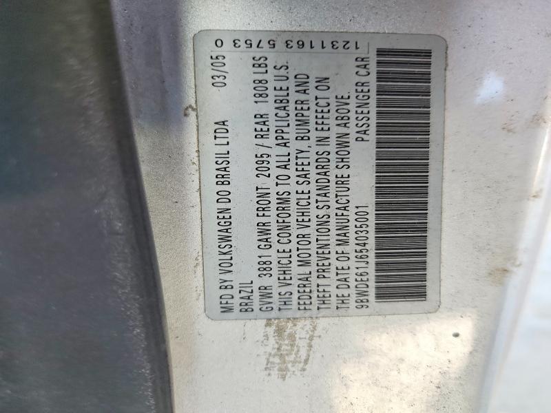 Aukcja sprzedaży 2005 Volkswagen Gti, vin: 9BWDE61J654035001, numer aukcji: 61061876