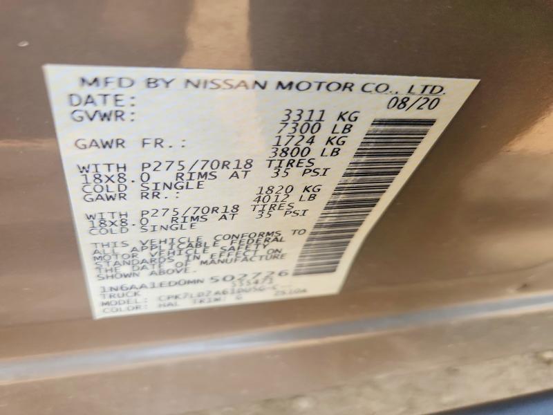 Продаж на аукціоні авто 2021 Nissan Titan, vin: 1N6AA1ED0MN502726, номер лоту: 61353906