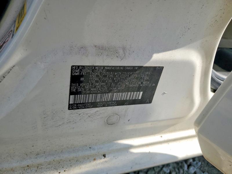 Aukcja sprzedaży 2012 Toyota Rav4, vin: 2T3BF4DVXCW220704, numer aukcji: 61762026